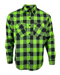 The "Incredible H" Green & Black Flannel (Hidden Snap Collars)
