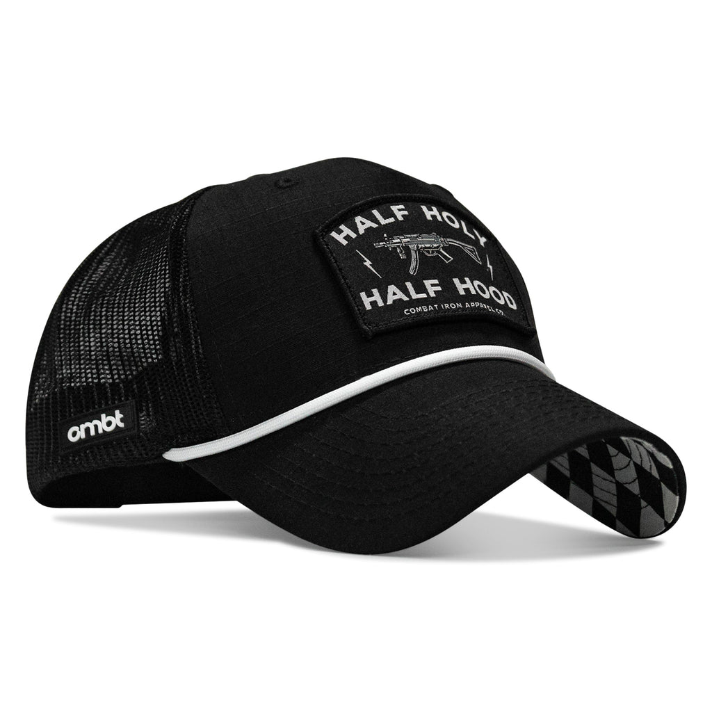 Half Hood. Half Holy Patch Rope Snapback Hat