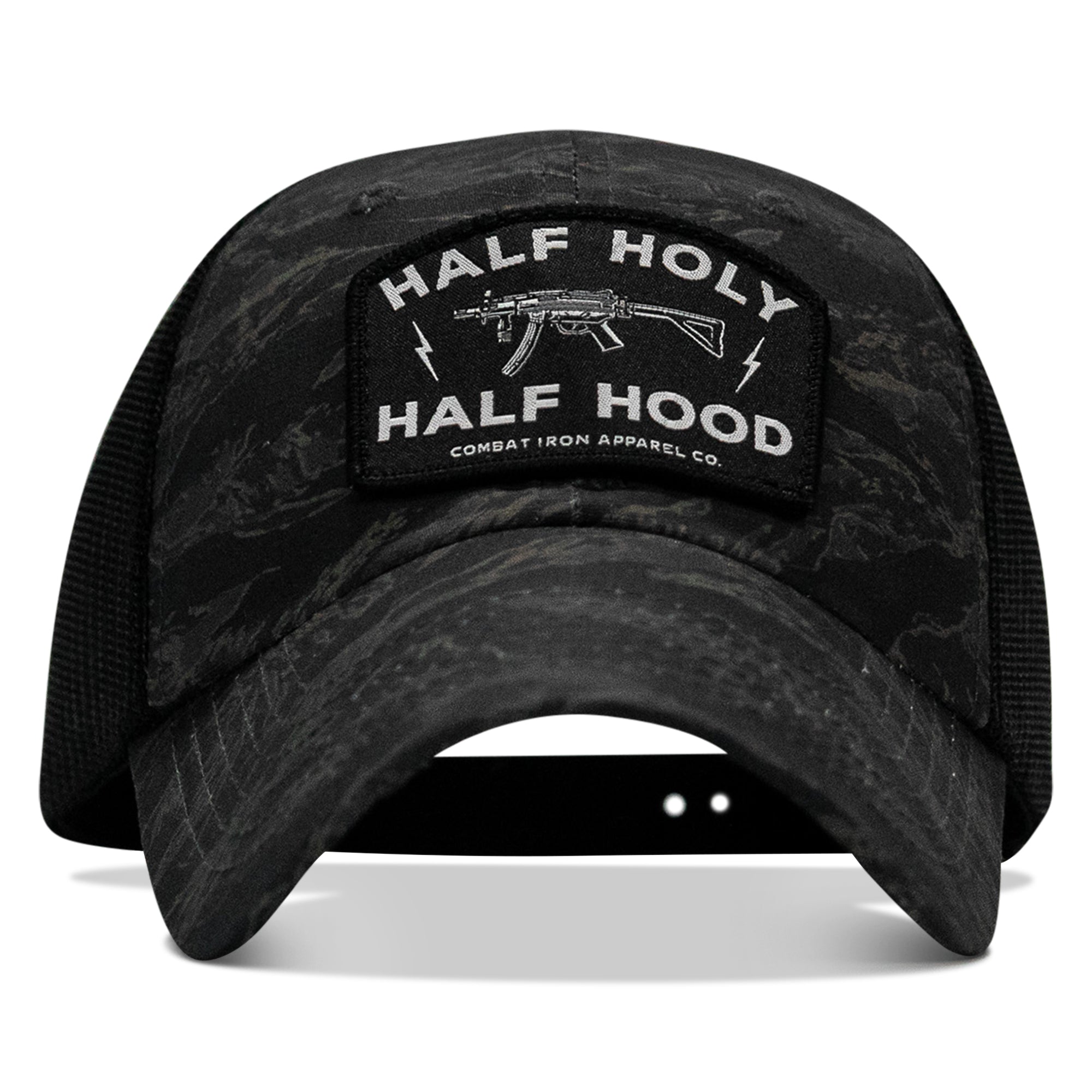 Half Holy. Half Hood Patch. Tactical Ripstop Mesh Snapback Hat