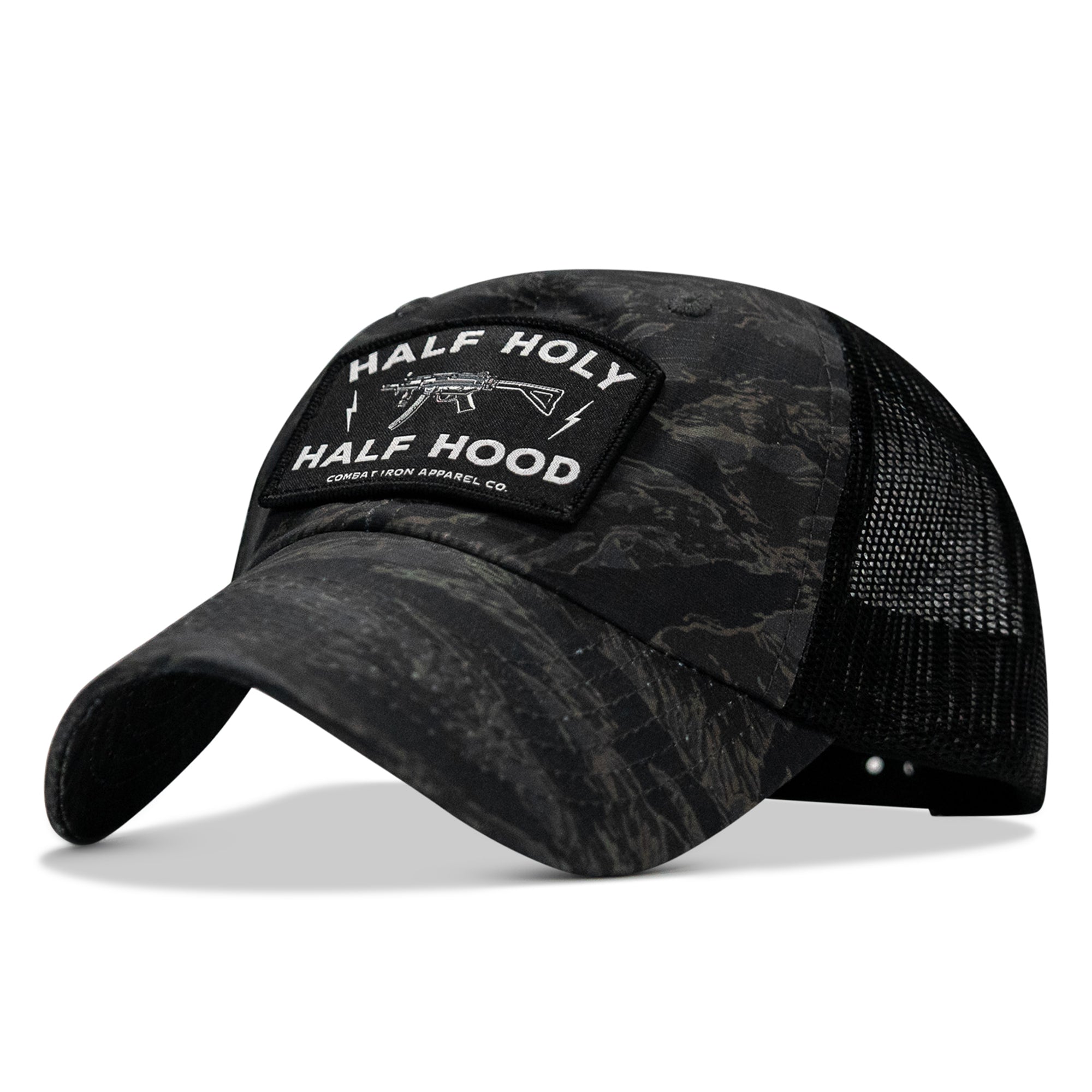 Half Holy. Half Hood Patch. Tactical Ripstop Mesh Snapback Hat