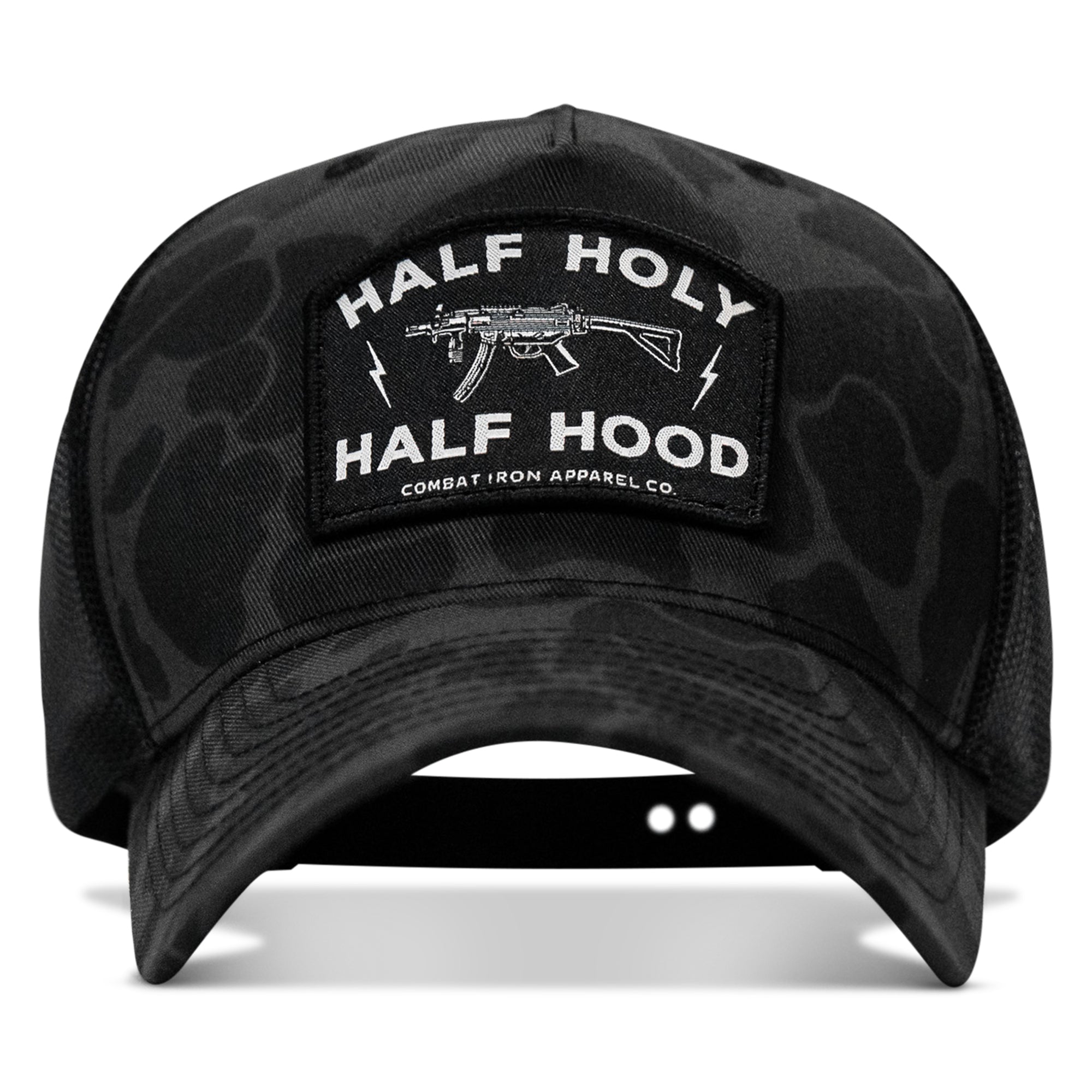 Half Holy. Half Hood. Patch Snapback Hat