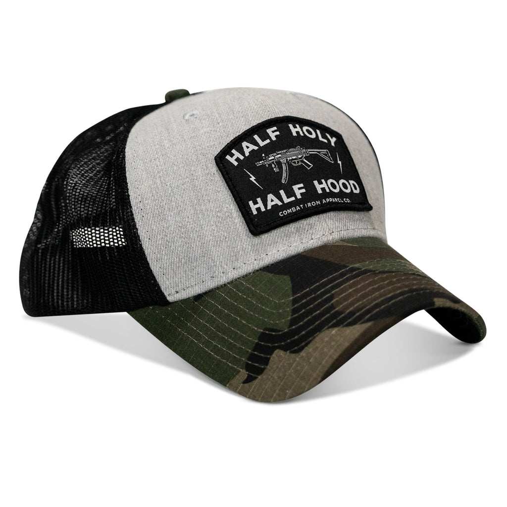 Half Holy. Half Hood. Patch Snapback Hat