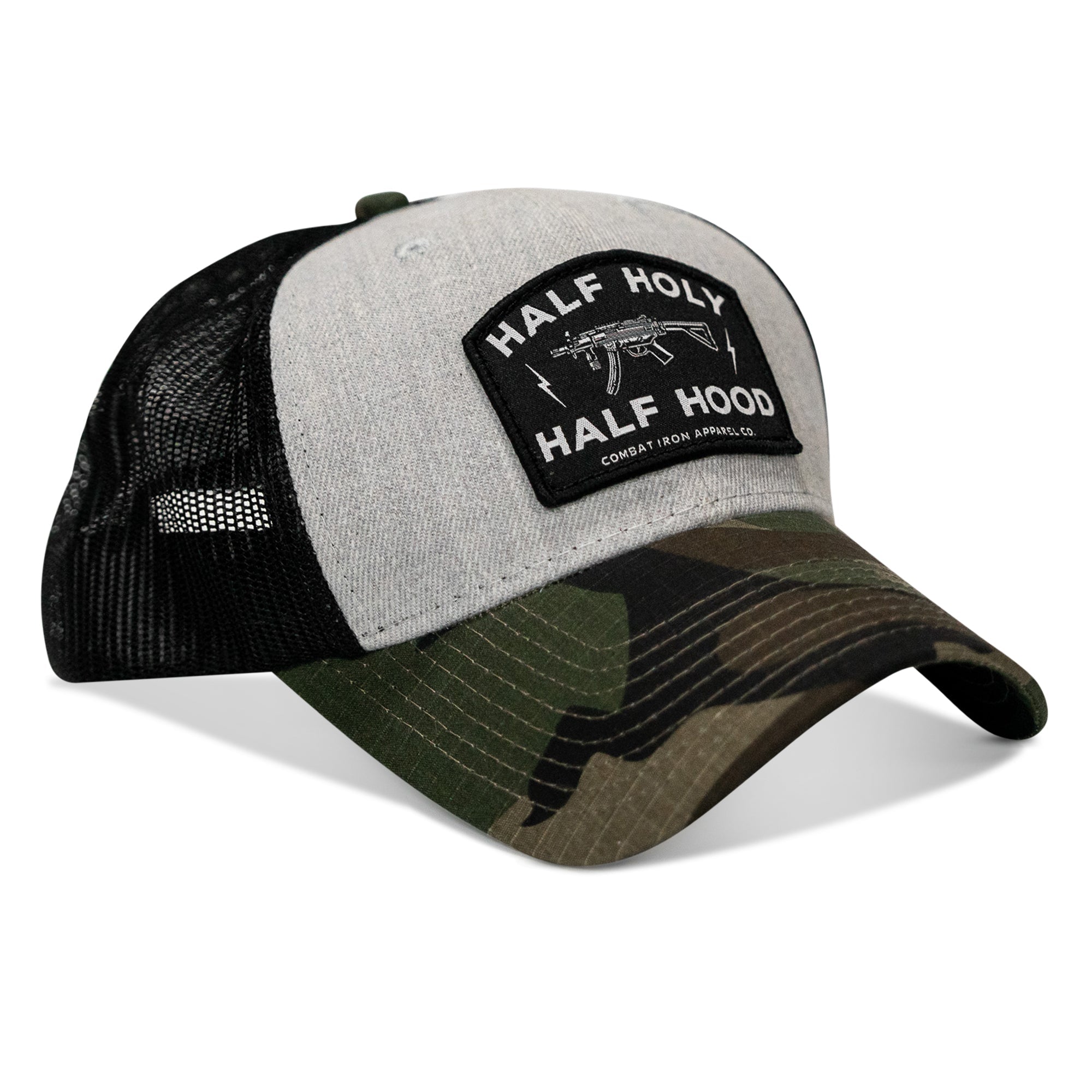 Half Holy. Half Hood. Patch Snapback Hat