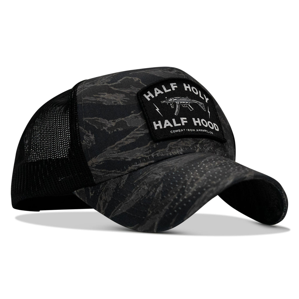 Half Holy. Half Hood Patch Five Panel Breacher Snapback Hat