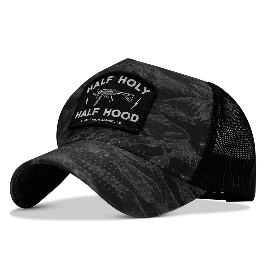 Half Holy. Half Hood Patch Five Panel Breacher Snapback Hat