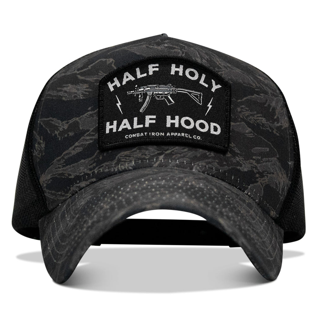 Half Holy. Half Hood Patch Five Panel Breacher Snapback Hat