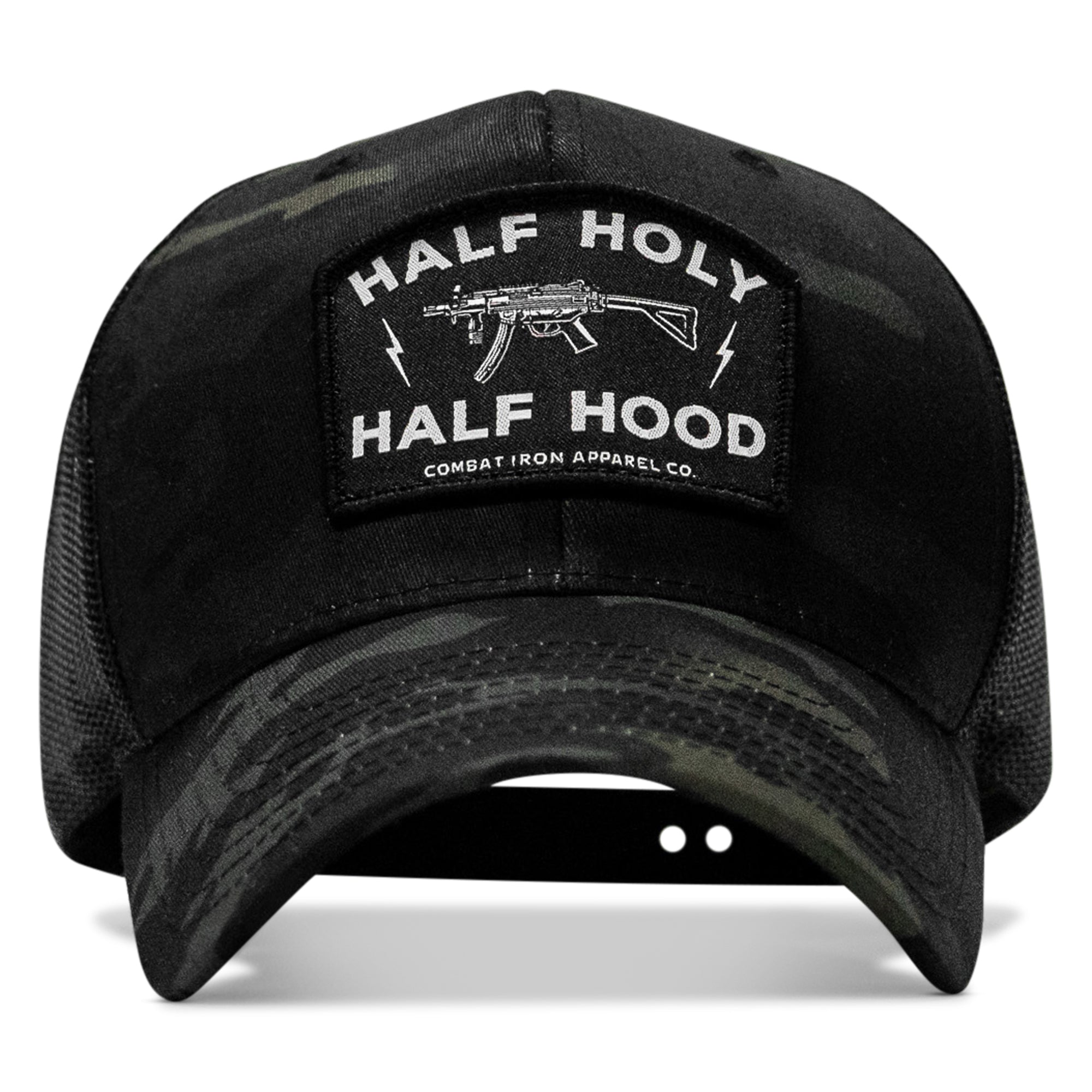 Half Holy. Half Hood. Patch Snapback Hat