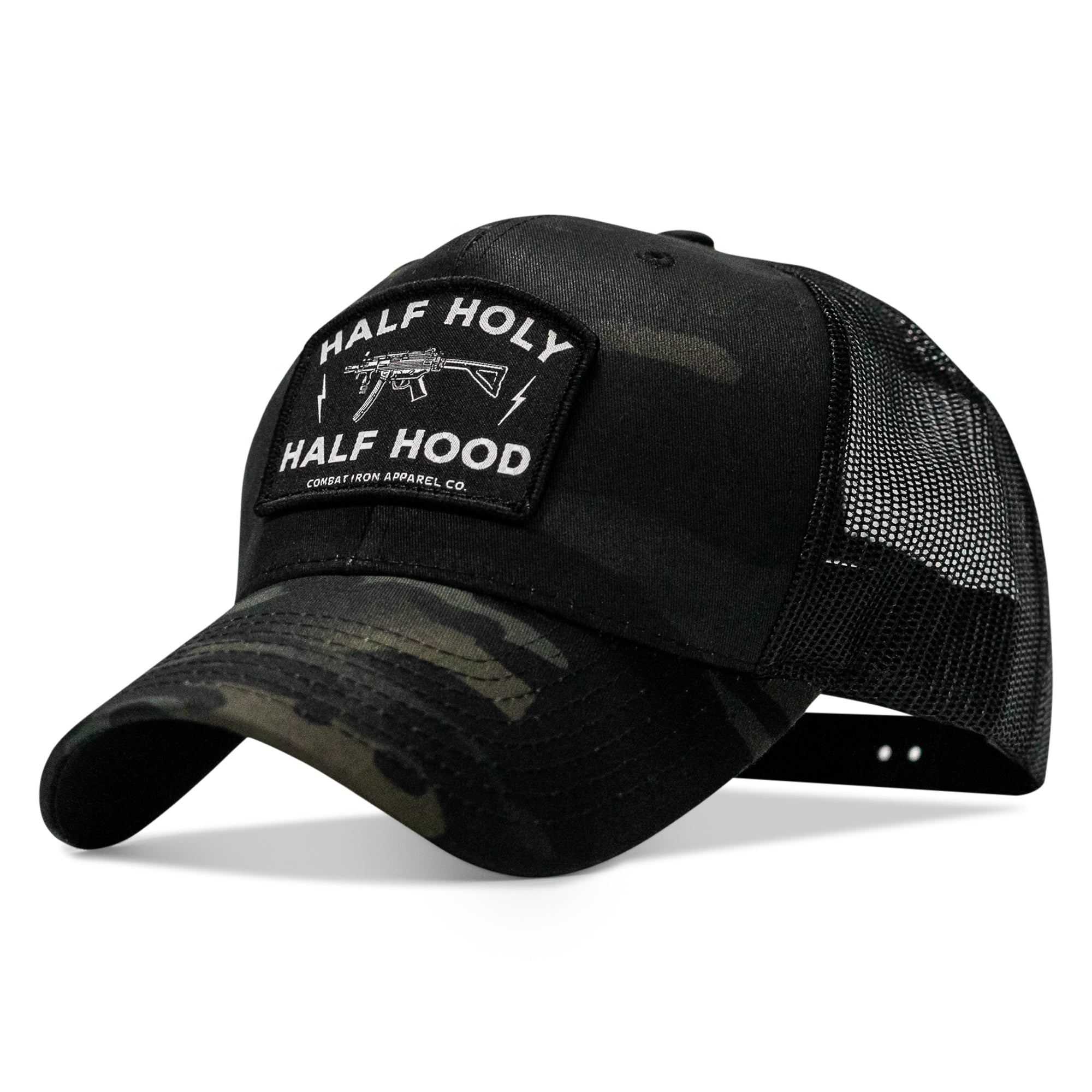 Half Holy. Half Hood. Patch Snapback Hat