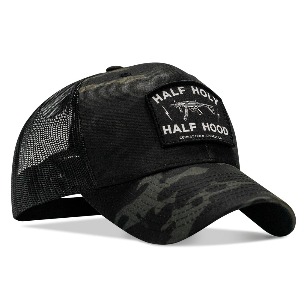 Half Holy. Half Hood. Patch Snapback Hat