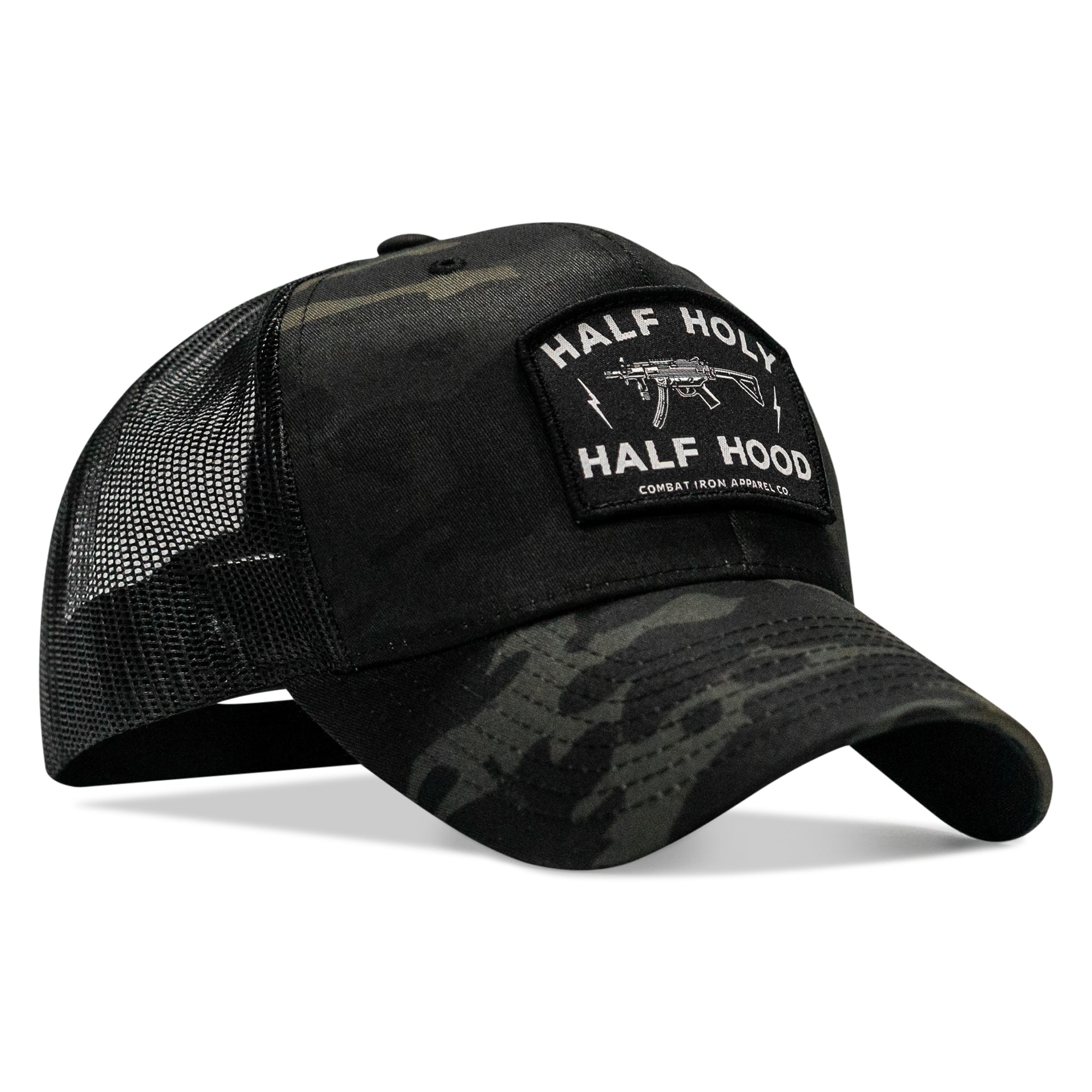Half Holy. Half Hood. Patch Snapback Hat