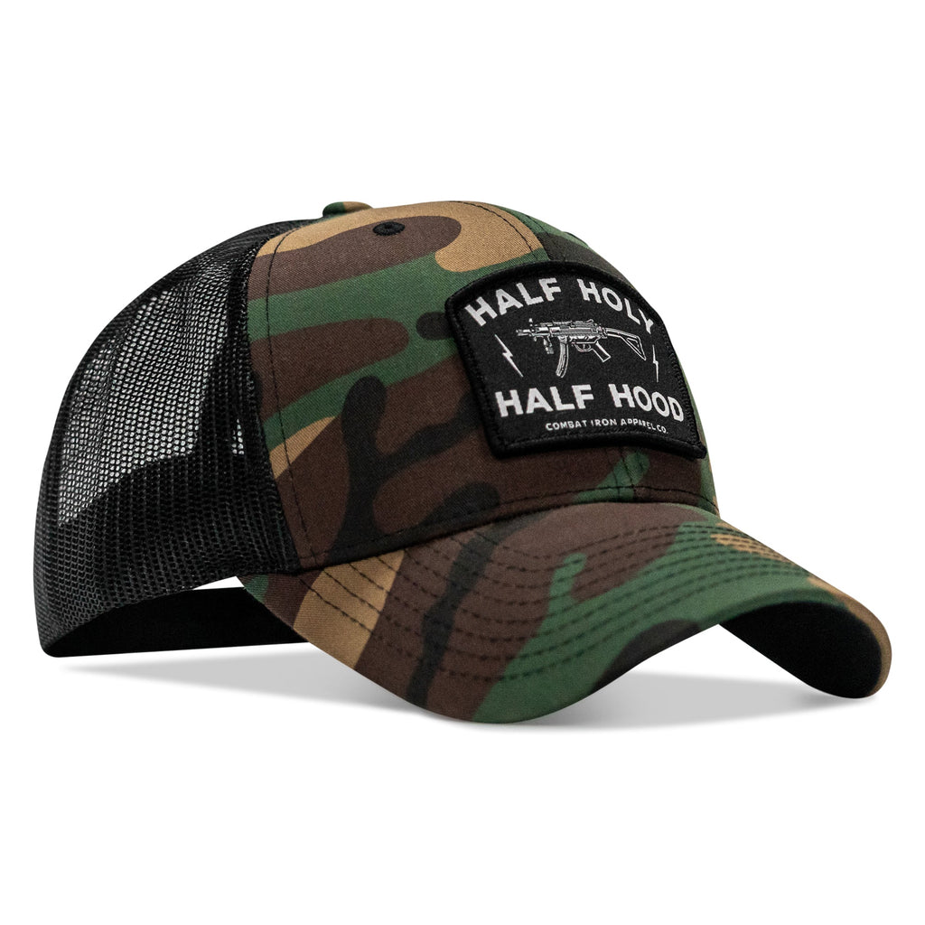 Half Holy. Half Hood. Patch Snapback Hat