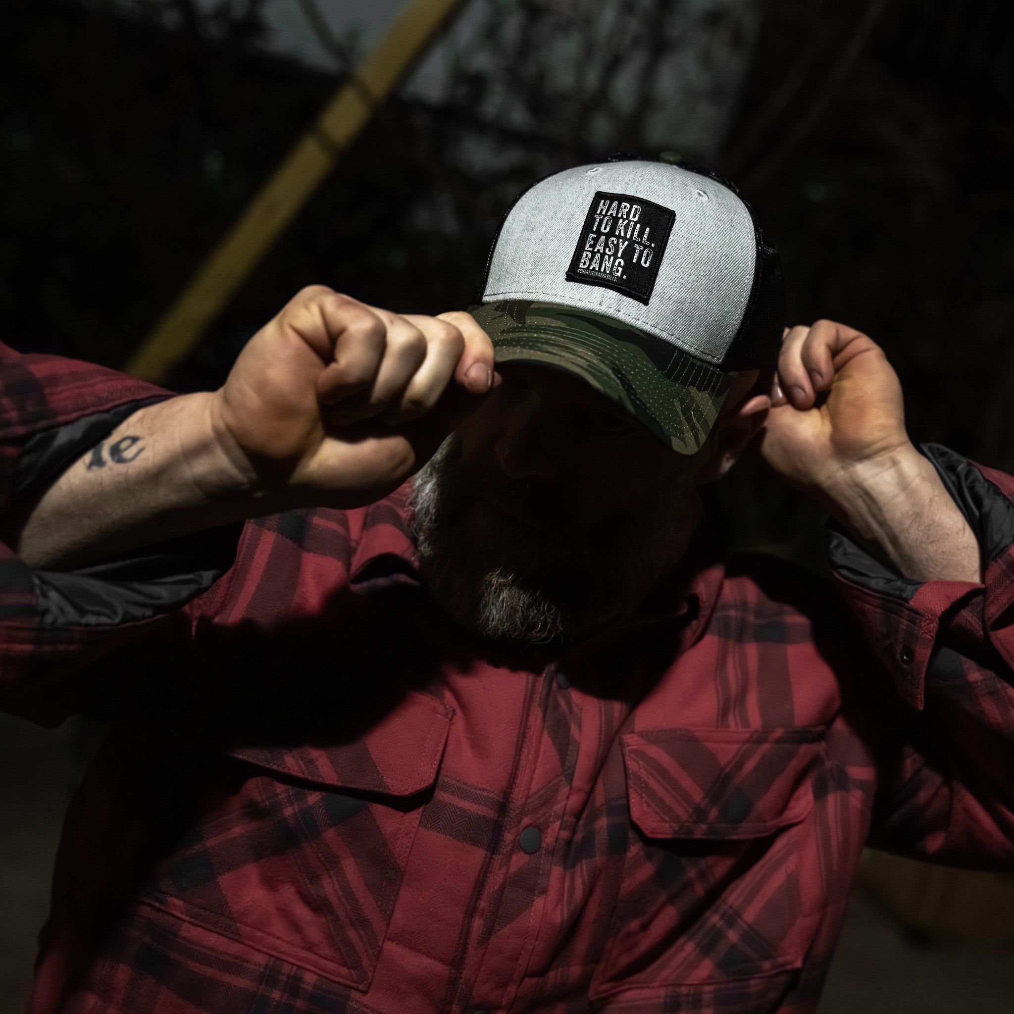 Hard to Kill. Easy to Bang. Patch Snapback Hat