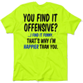 Happier Than You - Safety Yellow Pocket T-Shirt