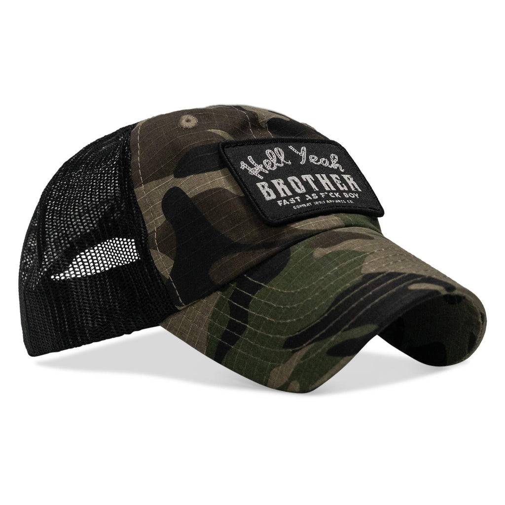 Hell Yeah Brother Patch Tactical Ripstop Mesh Snapback Hat