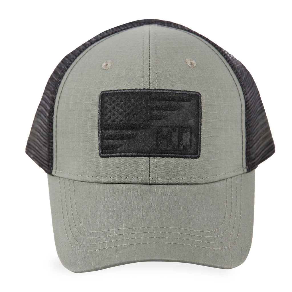 American Flag/HT Velcro Logo- Trucker Mesh Hat