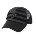 US Flag w/HT Embroidery - Puff Trucker Mesh Hat