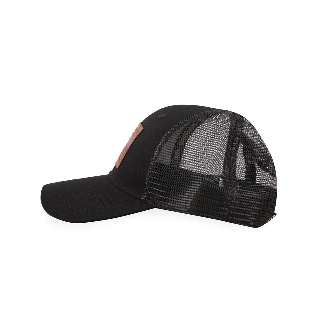 American Flag/HT Leather Logo-Trucker Mesh