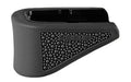 Hogue Grip Extension |  Magazine Base Pad |  Fits Glock 42 |  .380 ACP 6 Round Magazine |  OverMolded Material |  Cobblestone Texture |  Black