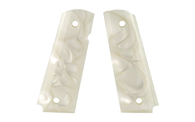 Hogue Polymer Grip |  Fits 1911 Govt Model |  Pearlized |  Ambi Cut |  White