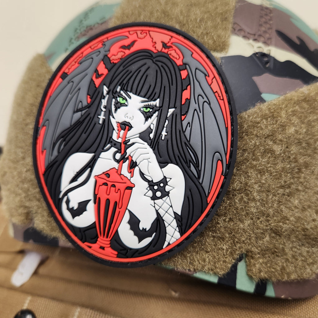 Succubus - Goth Vampire -  3.5" PVC Patch
