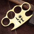 Fall Edition Brass Knuckles for Woman – Handmade Pure Brass with Laser Engraving & Leather Case