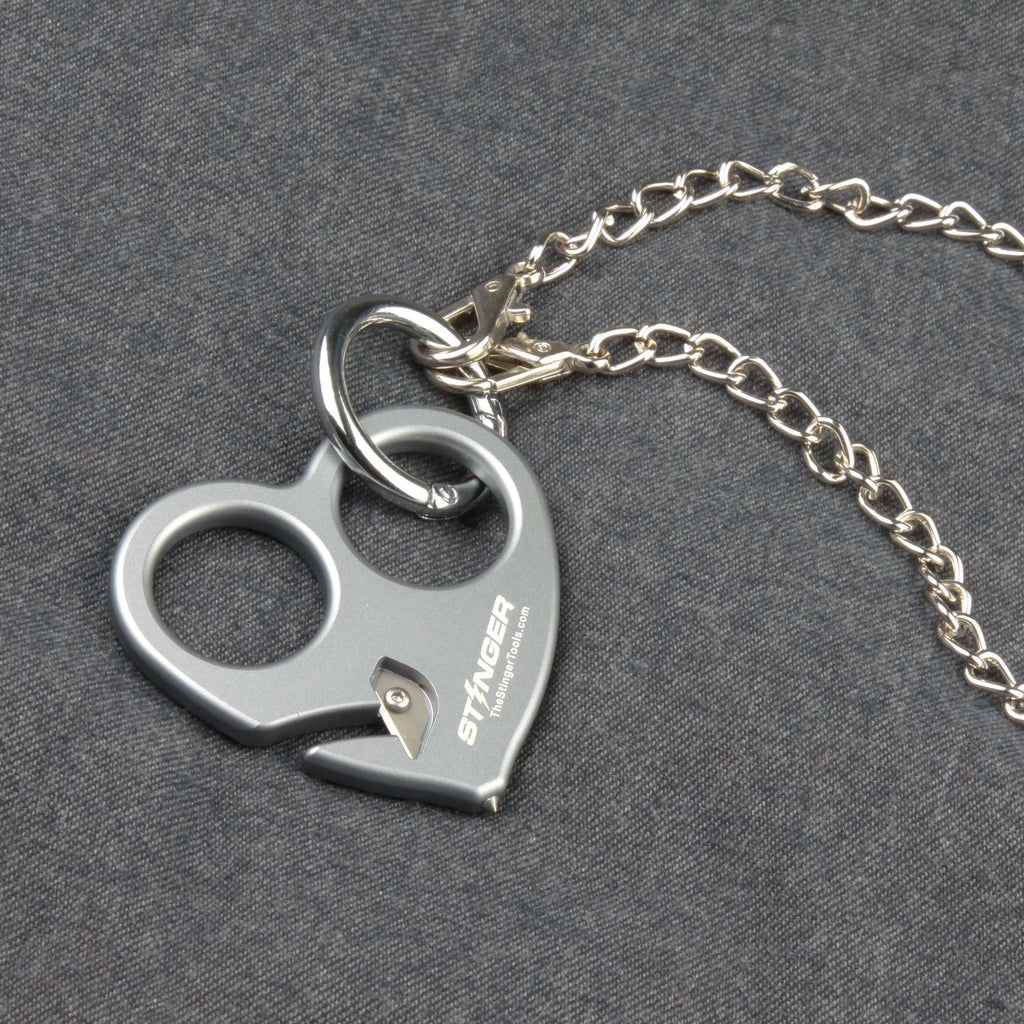 Stinger Sweetheart Self-Defense Keychain, Mini EDC Emergency Tool, Glass Breaker, Seatbelt Cutter, Car Rearview Mirror Pendant Décor