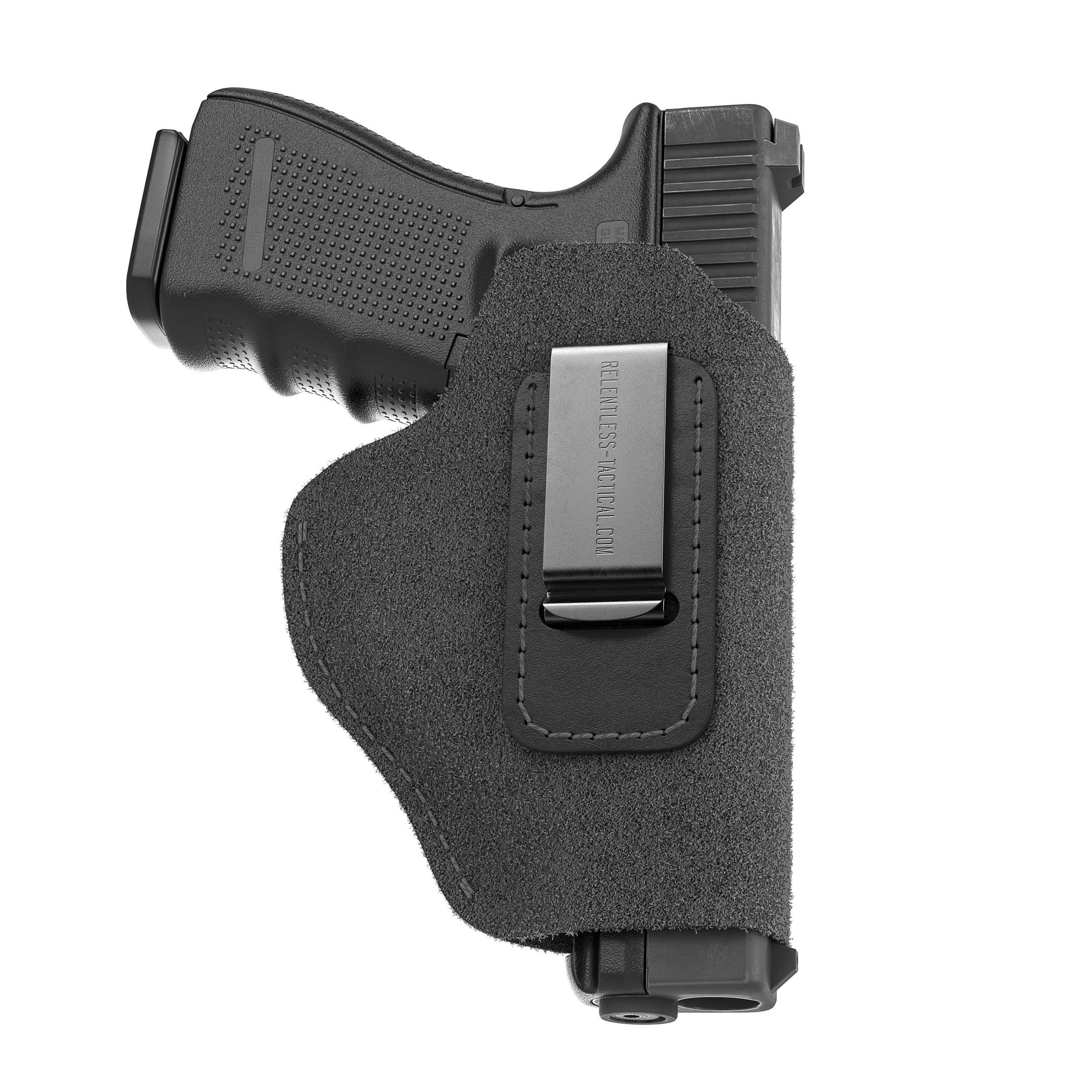 The Ultimate Suede Leather IWB Holster Large Size | Fits S&W Shield/Glock/XD - Lifetime Warranty - Made in USA