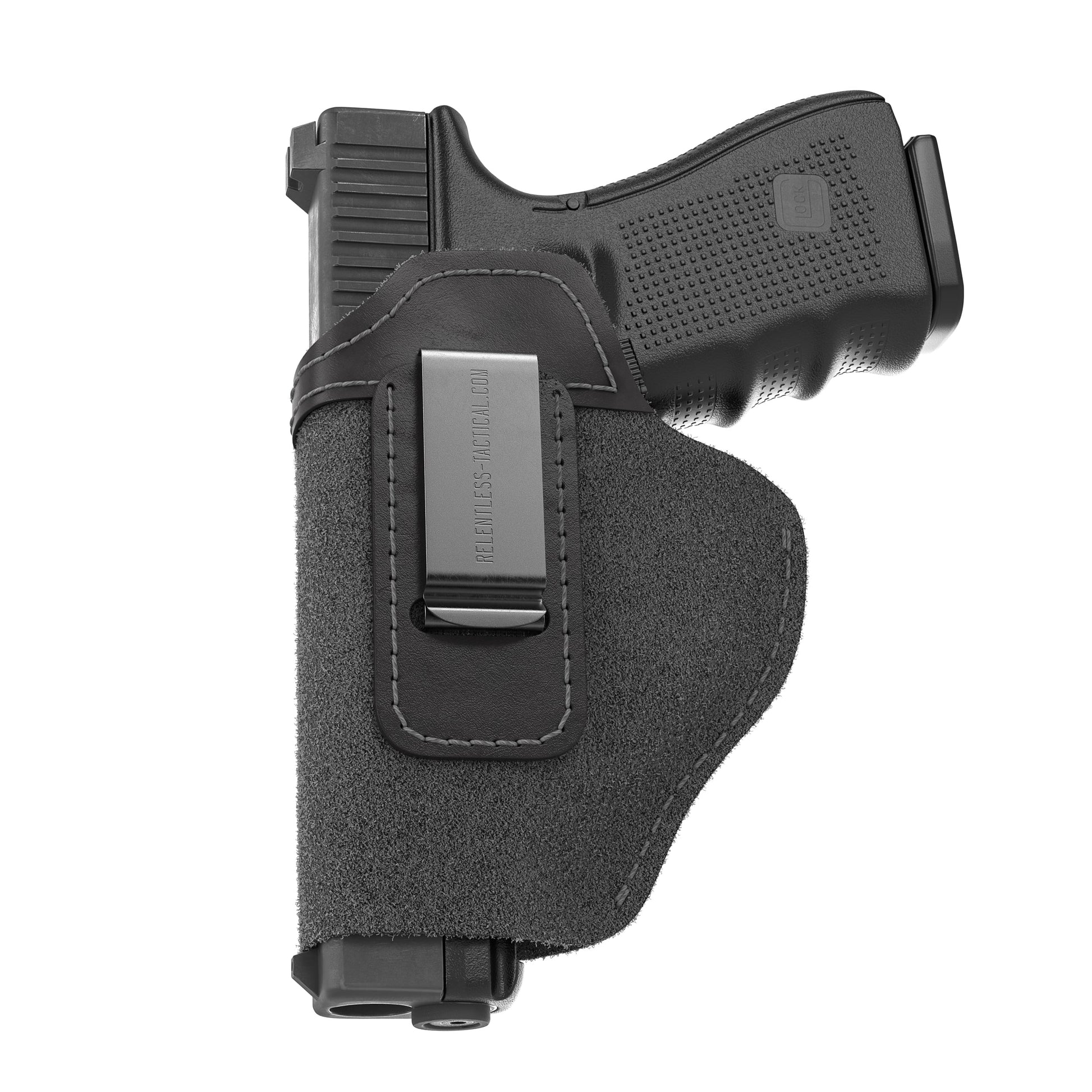 The Ultimate Suede Leather IWB Holster Large Size | Fits S&W Shield/Glock/XD - Lifetime Warranty - Made in USA
