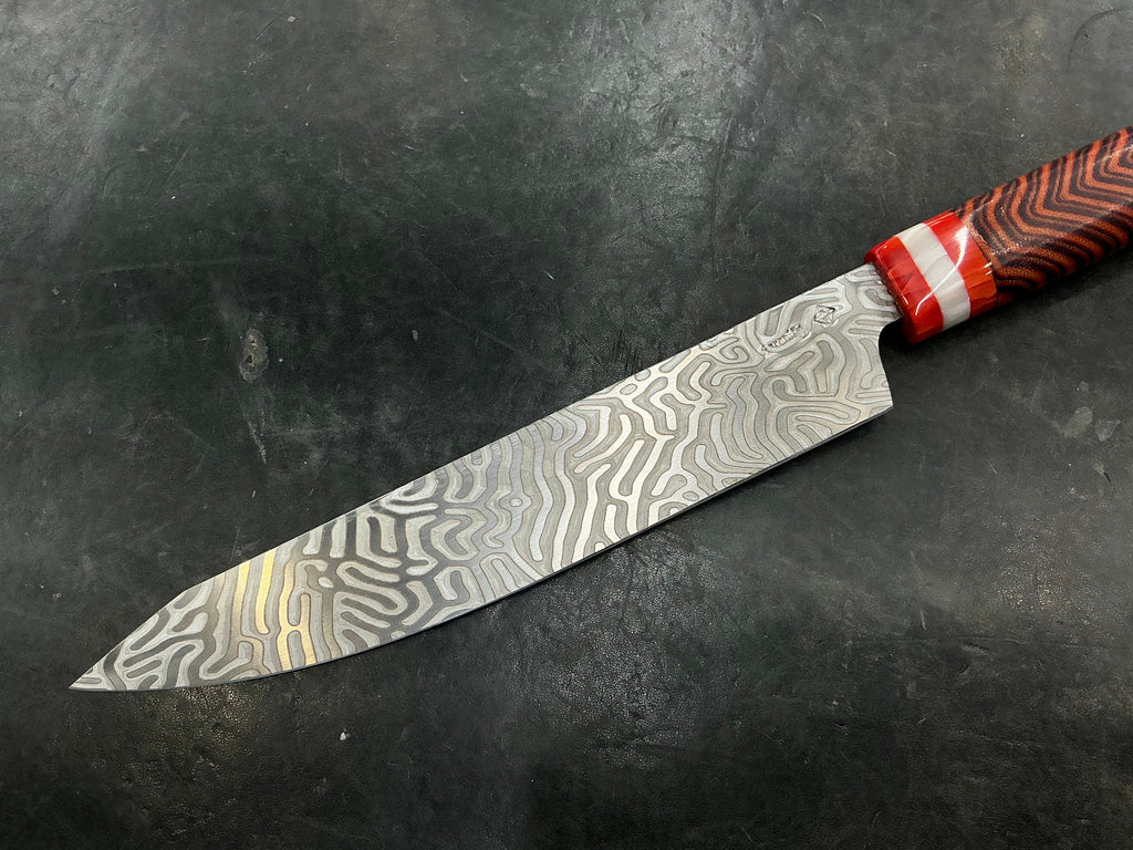 Brain Coral Slicer in CPM MagnaCut - Juma & Micarta Handle 8 3/4”” (220mm)