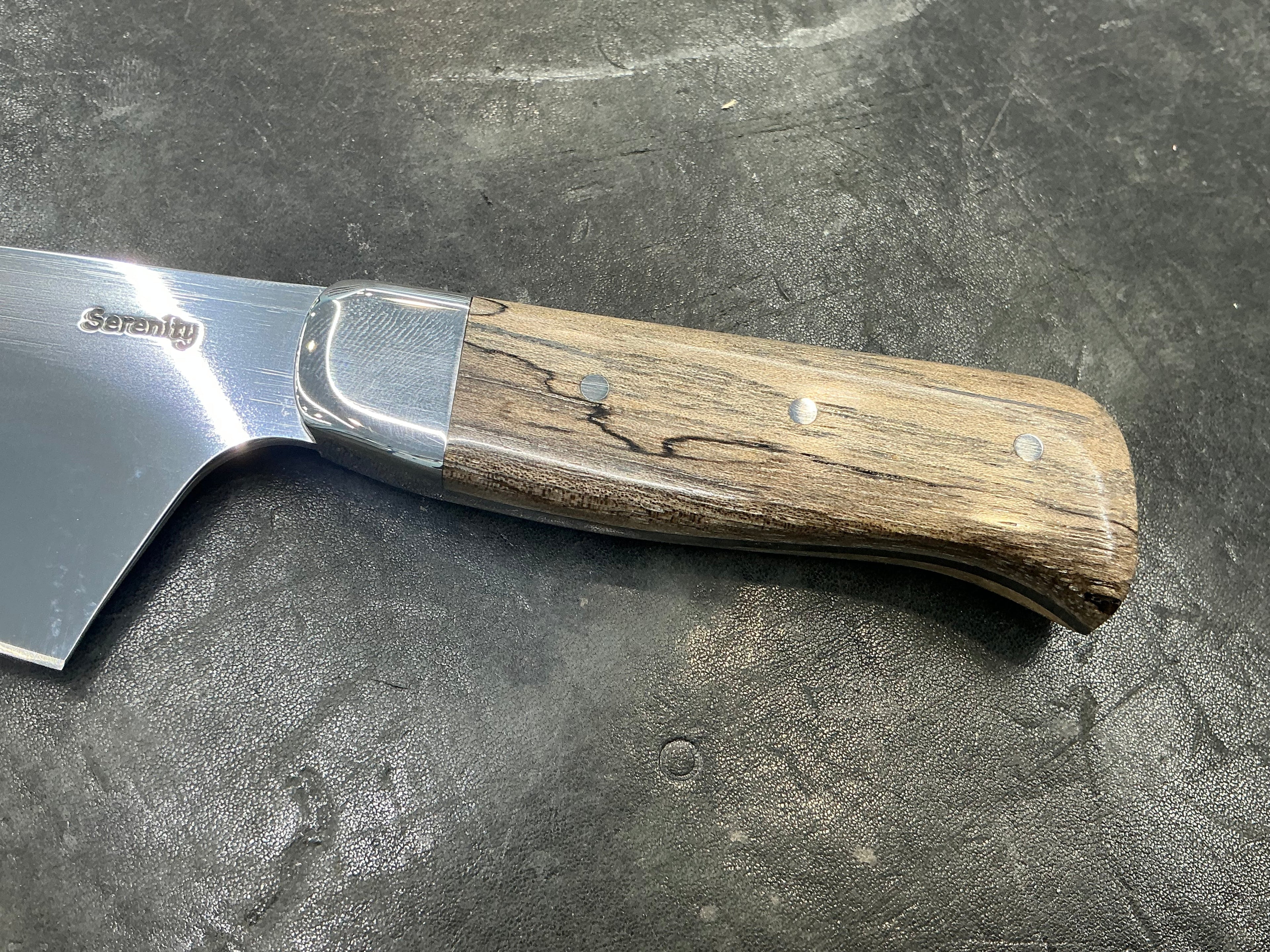 V - Series Petty Knife in CPM154 - 304 SS Bolster & Texas Spalted Pecan