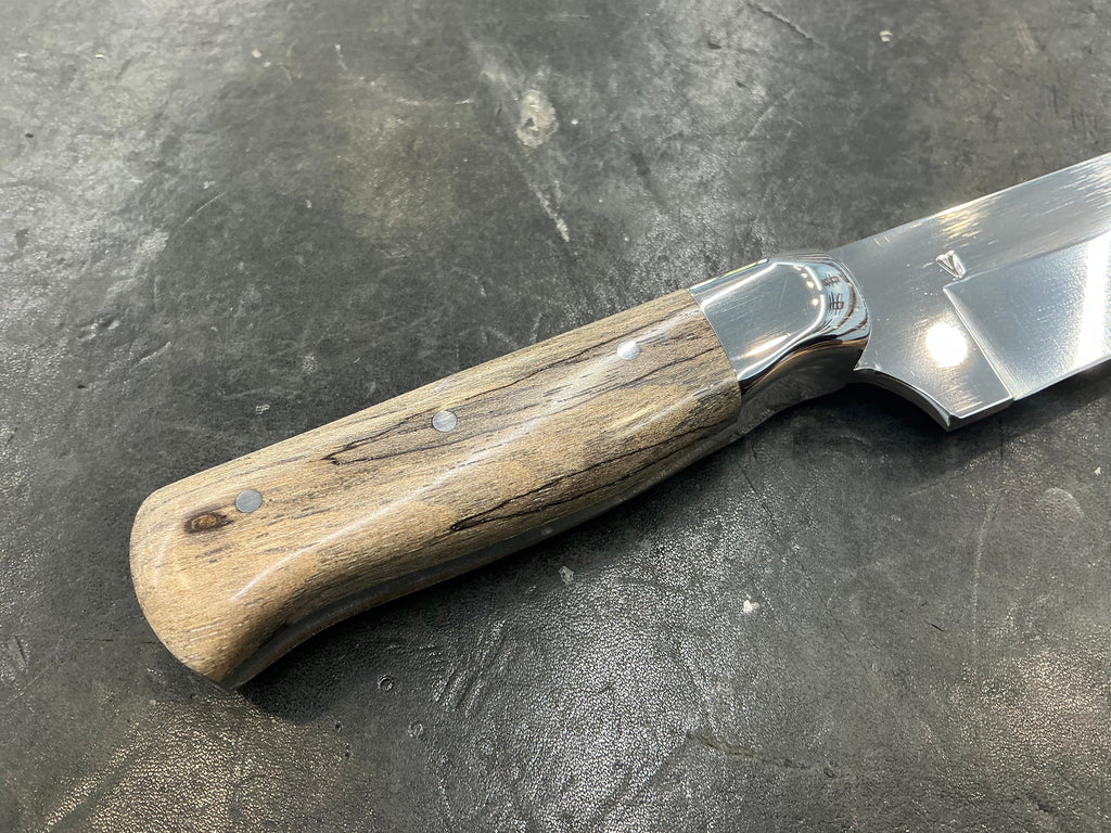 V - Series Deli Slicer in CPM154 - 304 SS Bolster & Texas Spalted Pecan Handle