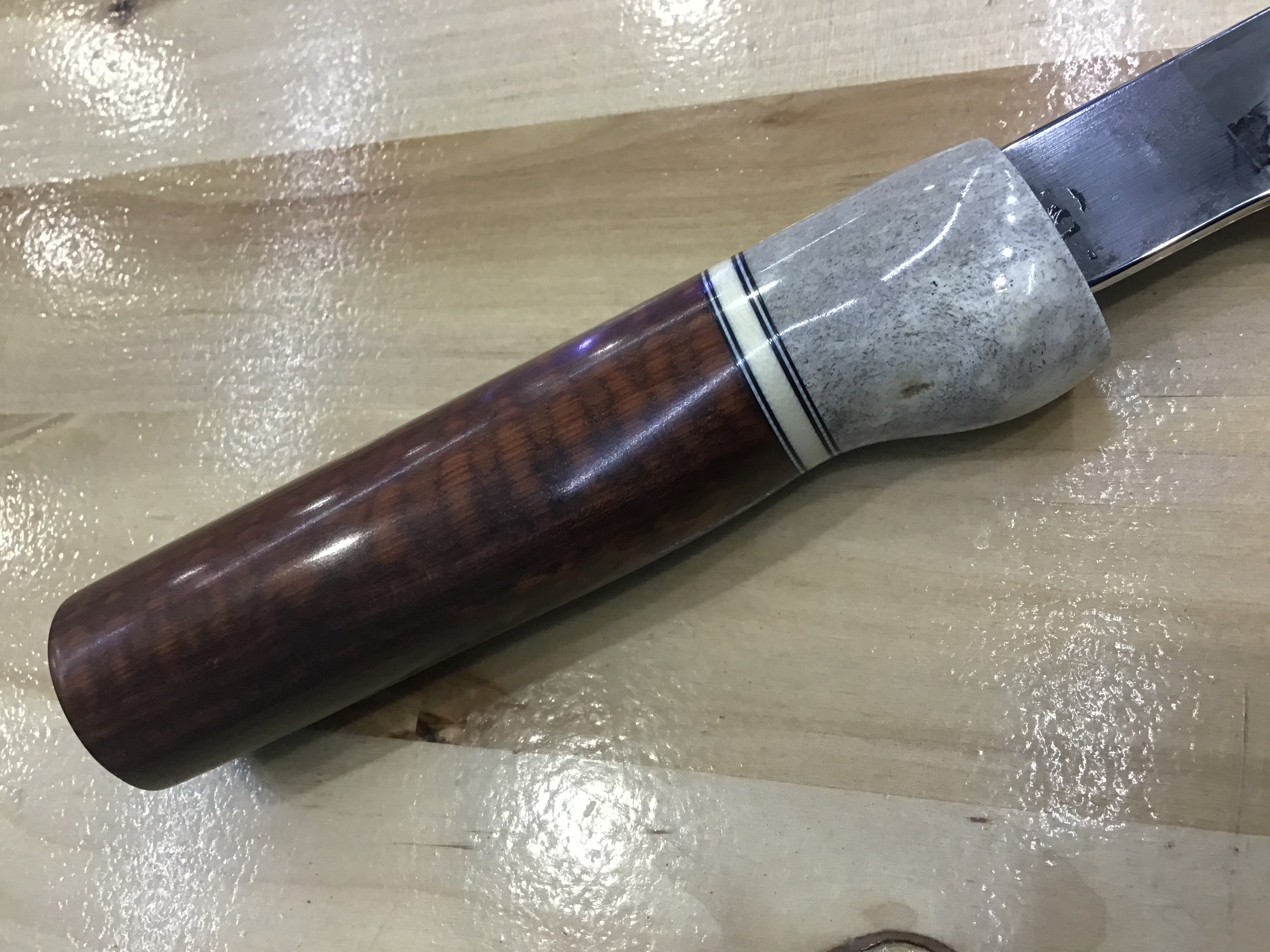 Sujihiki Slicer in CPM154, Anlter, G-10 & Snakewood Handle 11 1/4” (285mm)