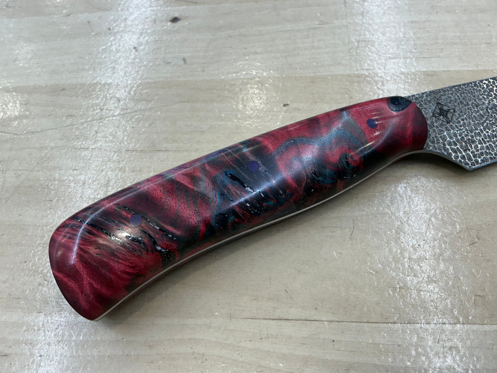 Long Boning Knife - Z-FiNite - Pink Maple Burl Handle