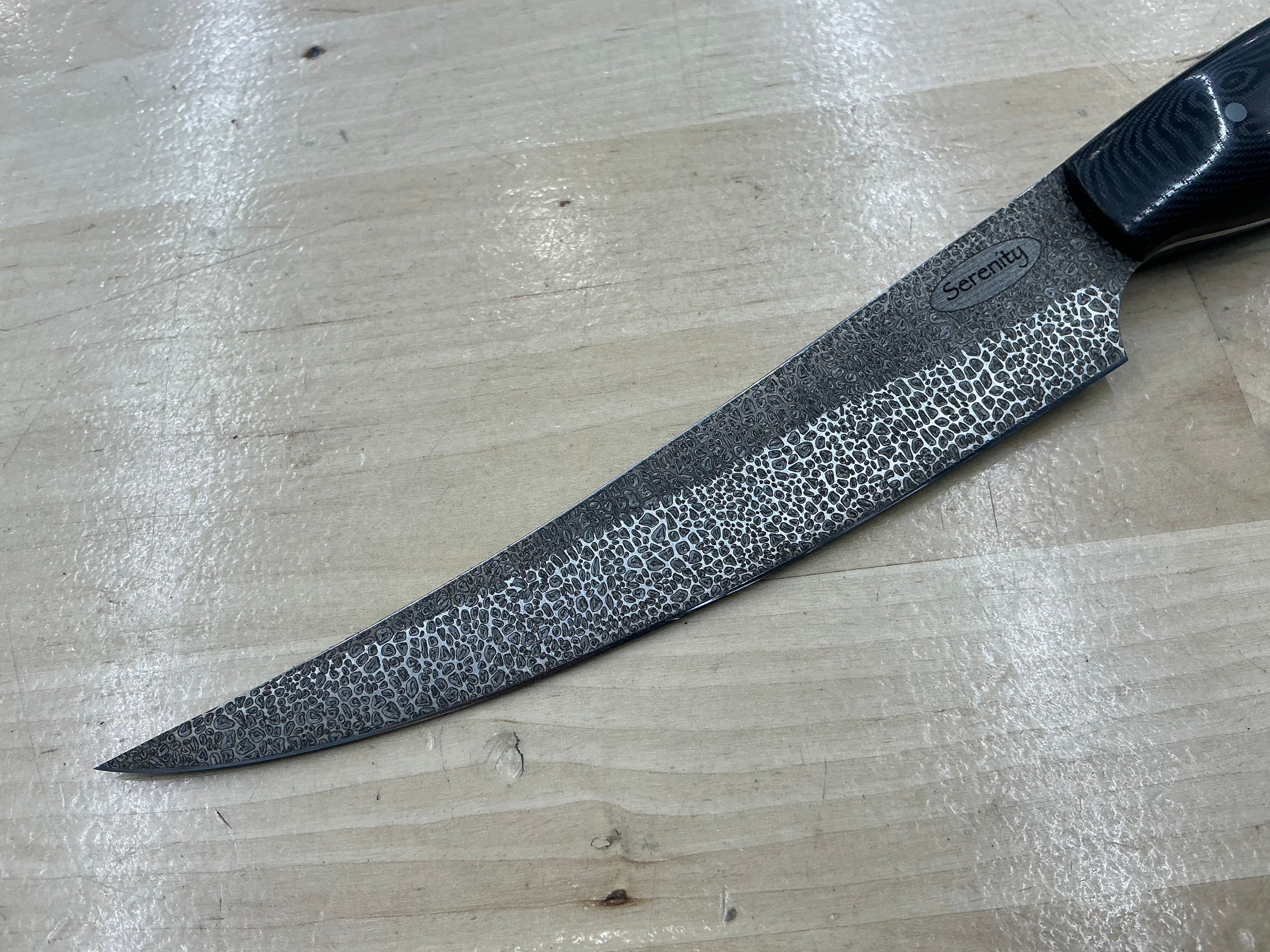 Short Boning Knife - Z-FiNite - Suretouch Burl Handle