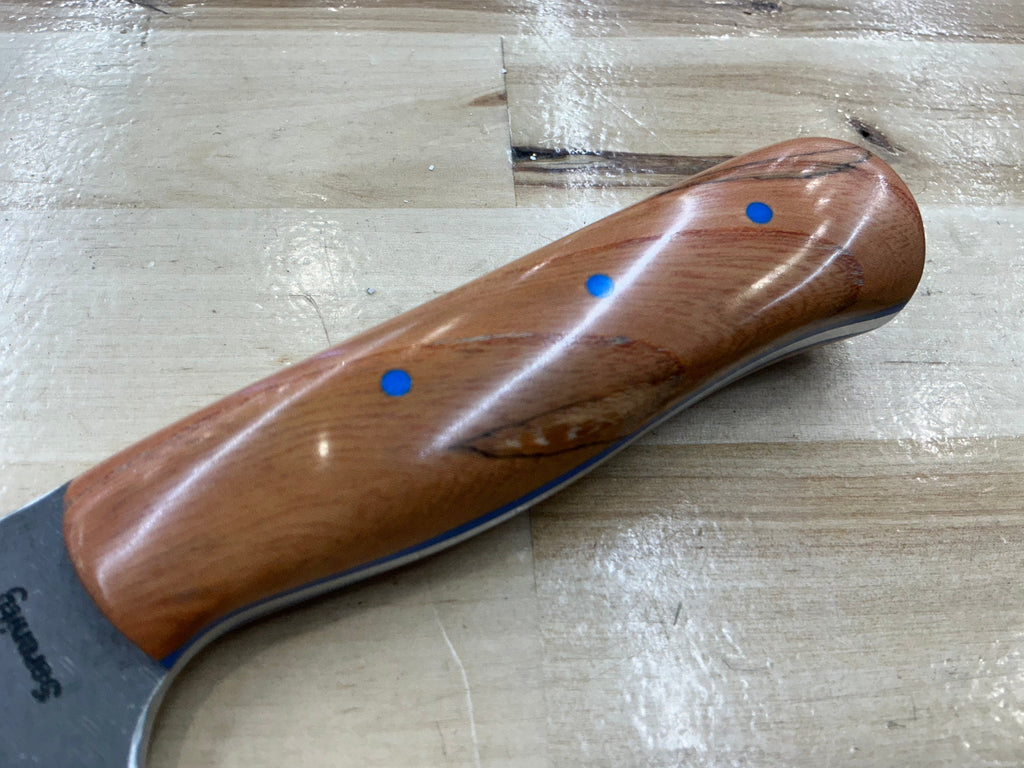 Thick Boning Knife - CPM 154 - Red Spalted Pecan Handle