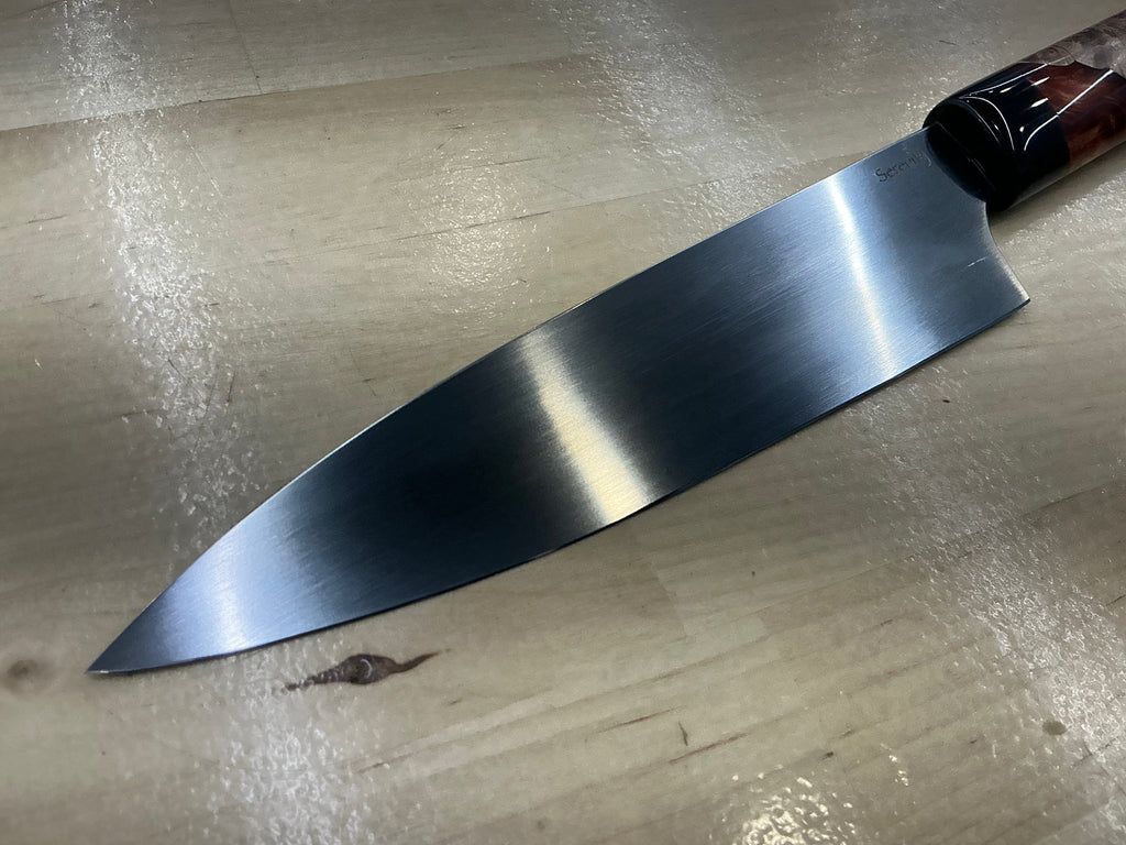 Linear Shiny Wa Handle Gyuto - CPM154 - Hybrid Handle
