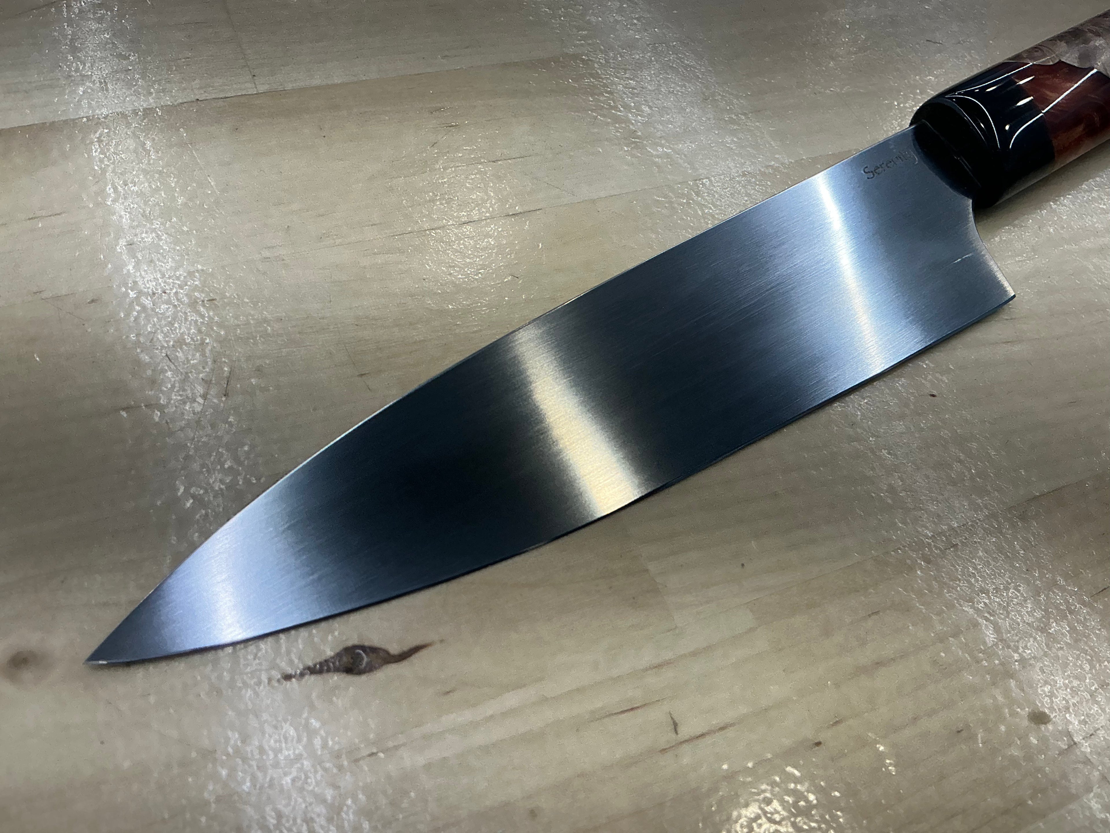 Linear Shiny Wa Handle Gyuto - CPM154 - Hybrid Handle