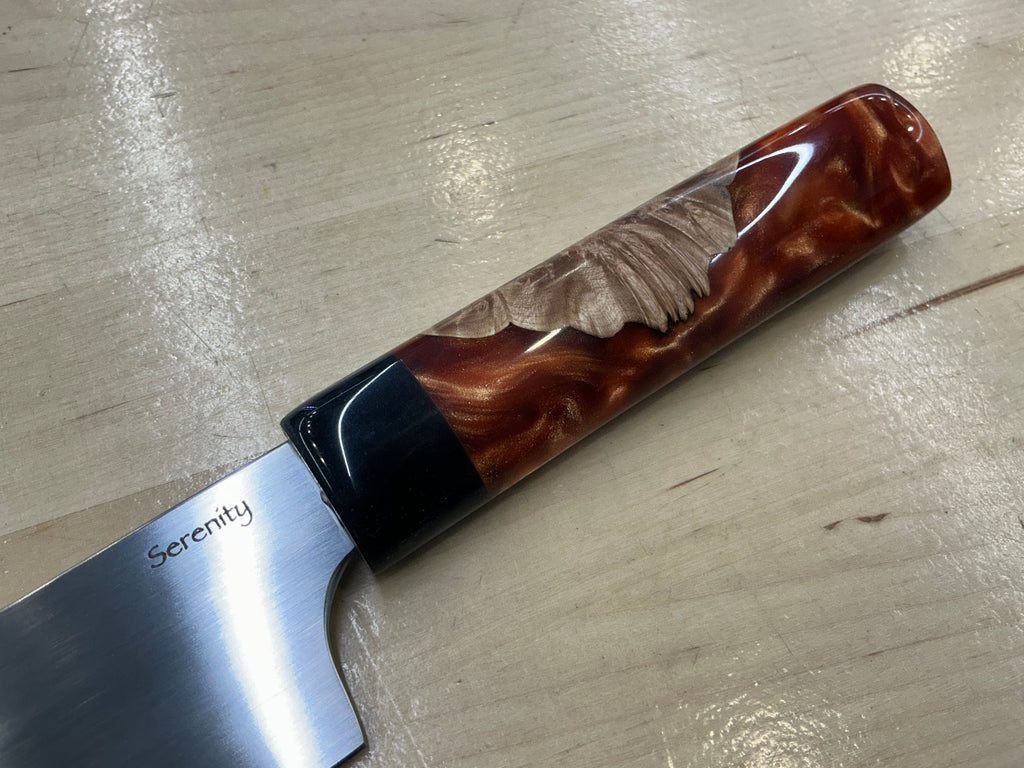 Linear Shiny Wa Handle Gyuto - CPM154 - Hybrid Handle