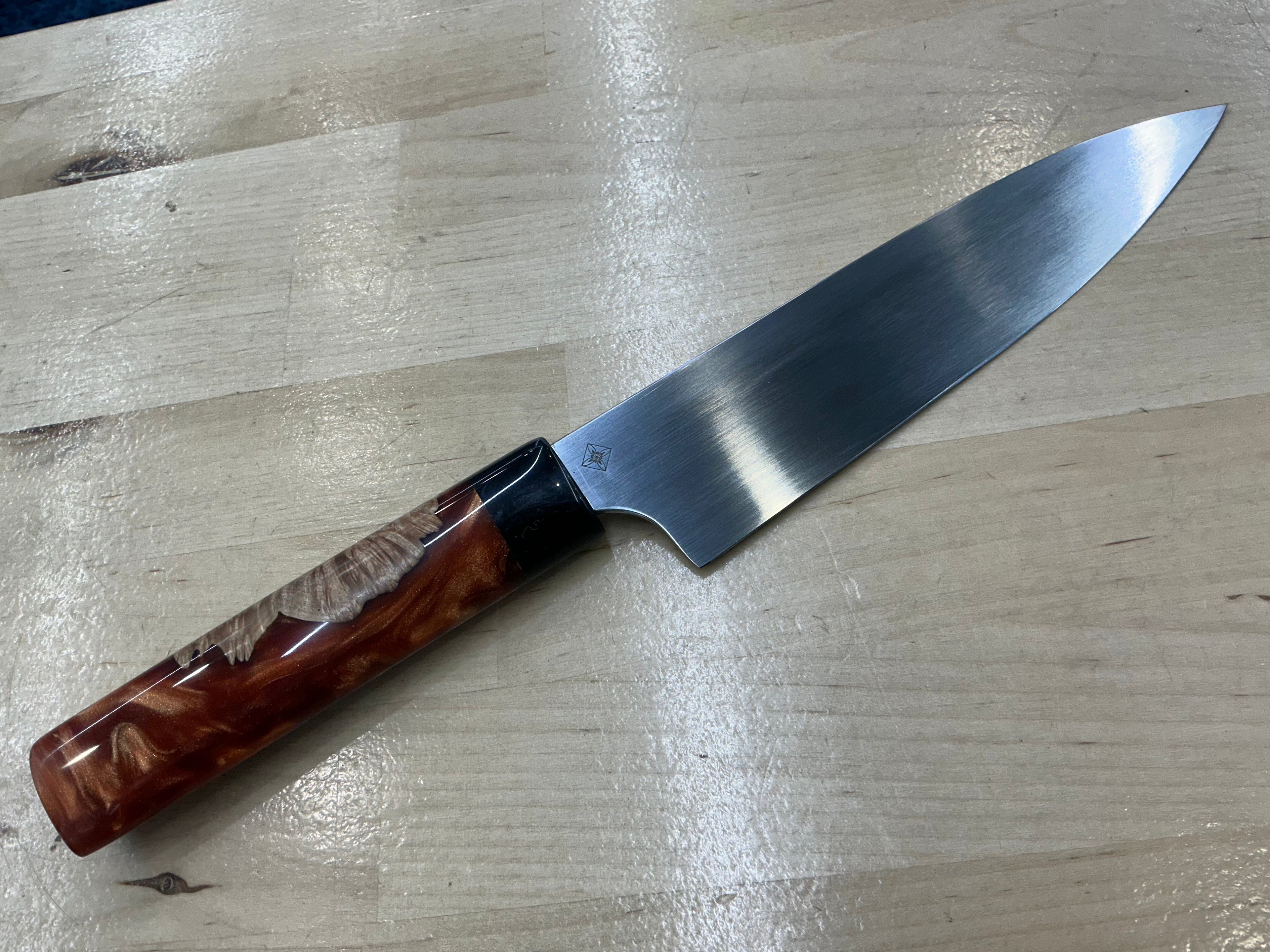 Linear Shiny Wa Handle Gyuto - CPM154 - Hybrid Handle