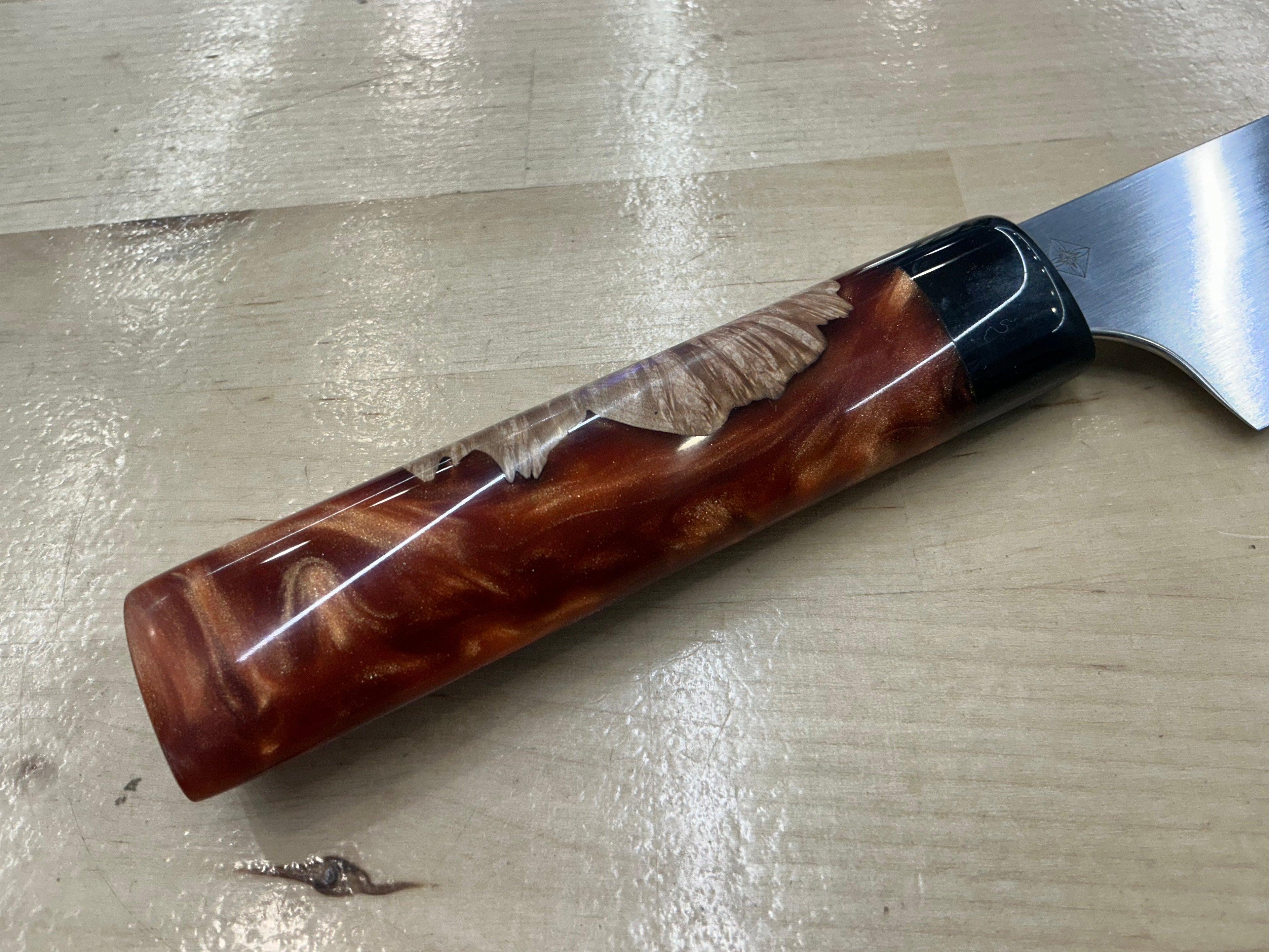Linear Shiny Wa Handle Gyuto - CPM154 - Hybrid Handle