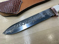 Large Drop Point Hunter - CPM154 - Amboyna Burl & Walrus Tusk Handle