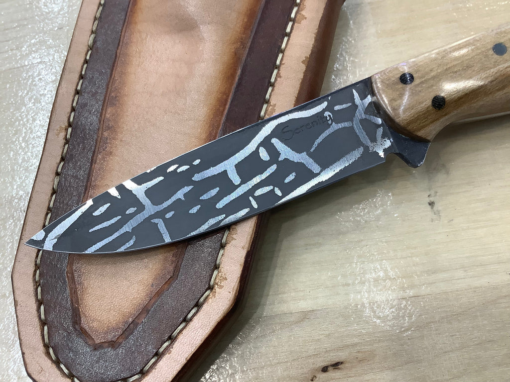 American Heritage Utility CPM154 with Handmade Leather Sheath