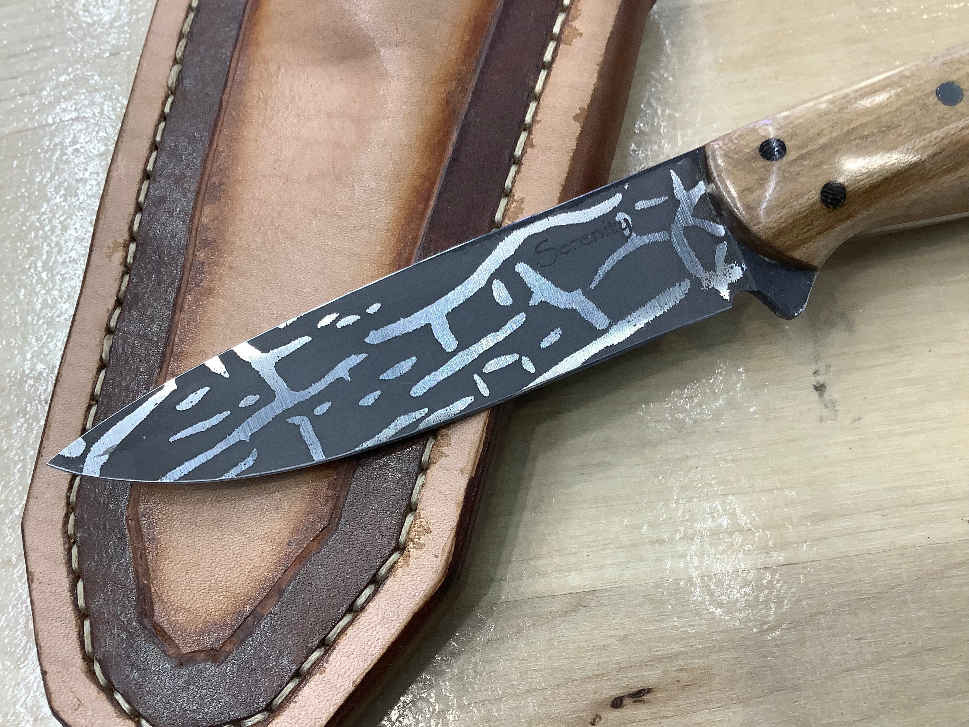 American Heritage Utility CPM154 with Handmade Leather Sheath
