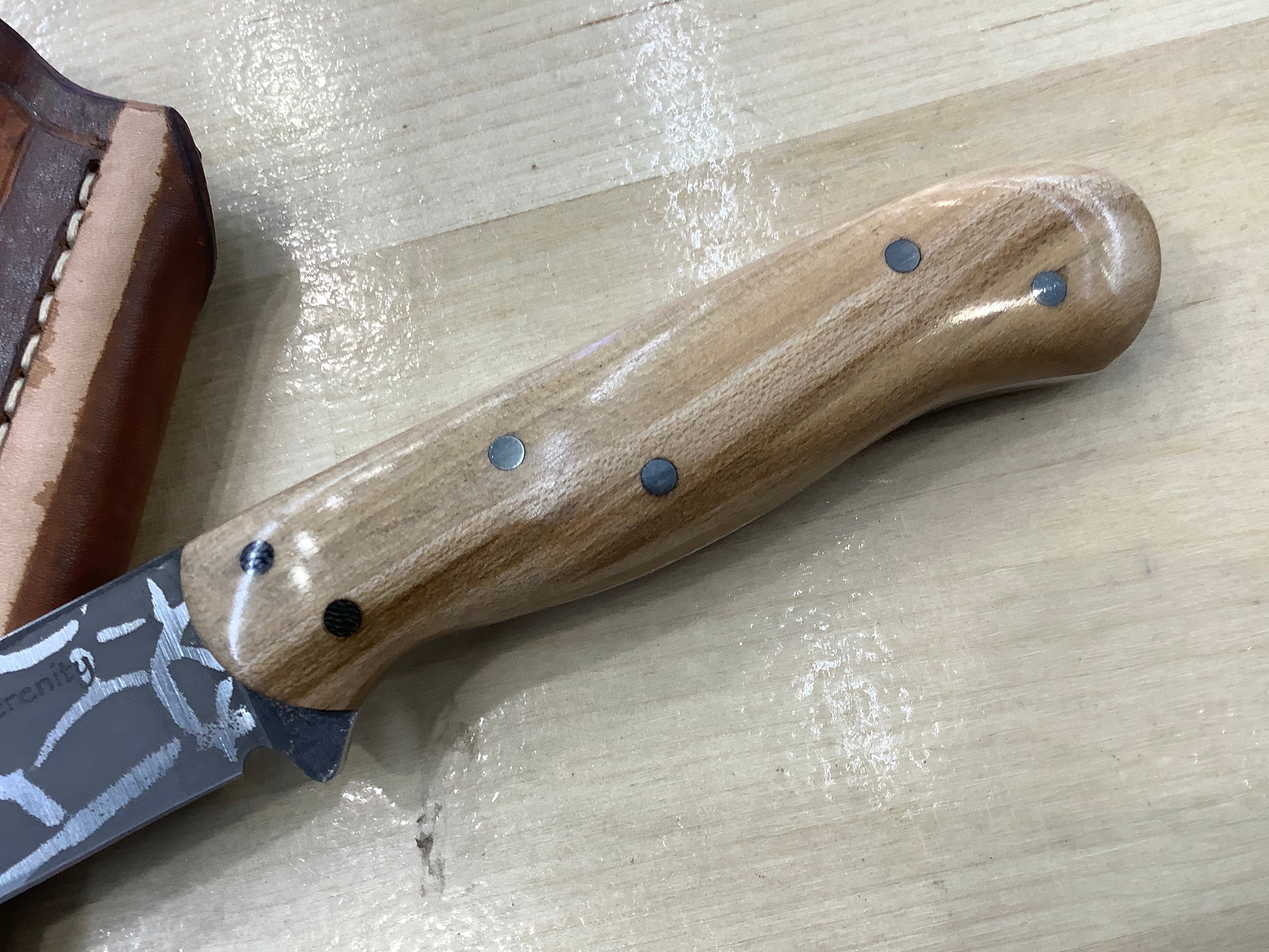 American Heritage Utility CPM154 with Handmade Leather Sheath