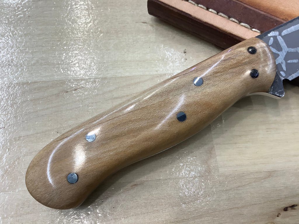 American Heritage Utility CPM154 with Handmade Leather Sheath