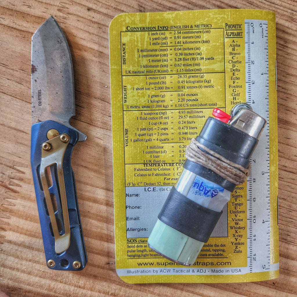 Superesse Field Memo Pad (Yellow) - Durable Pocket Notebook with Survival References