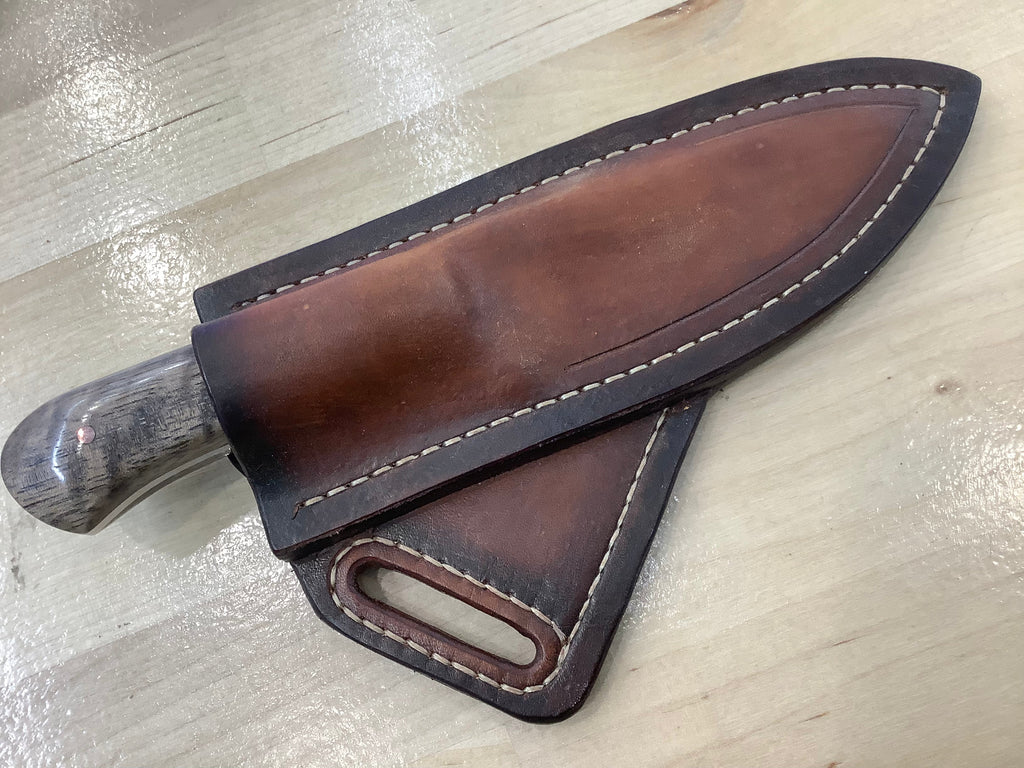 American Heritage Utility Every Day Carry with Handmade Leather Sheath