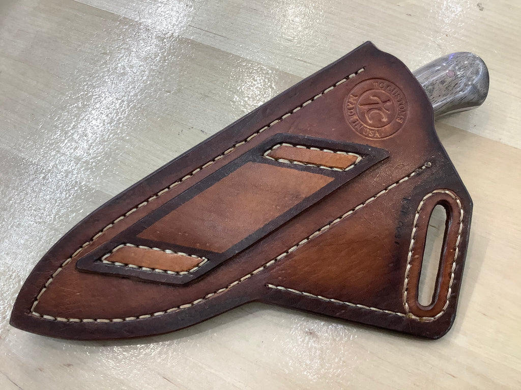 American Heritage Utility Every Day Carry with Handmade Leather Sheath