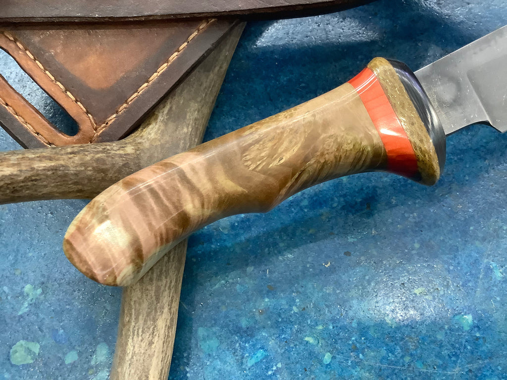 Trailing Point Hunter CPM MagnaCut Highly Chantoyant Mango Handle