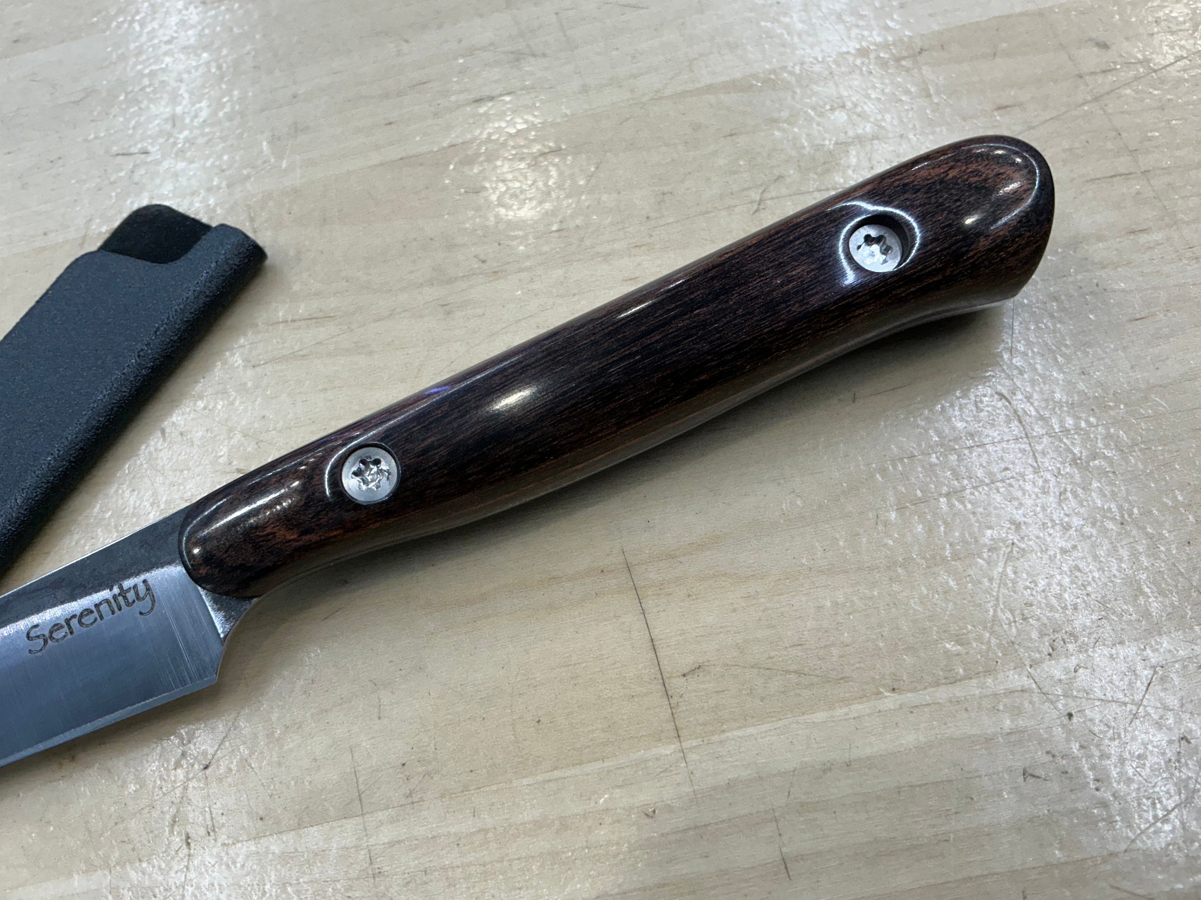 Short Walnut Paring Knife - CPM154 - Liberty Wood Handle